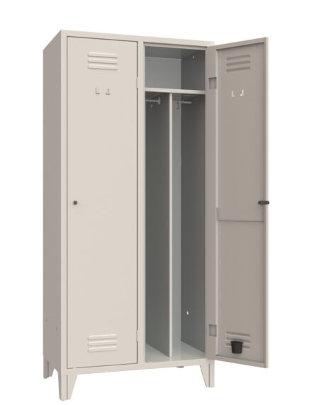 XLOCKERS® - ARMADIO SPOGLIATOIO METALLICO IN ACCIAIO #2 POSTI CON DIVISORIO PROFONDITÀ 33CM