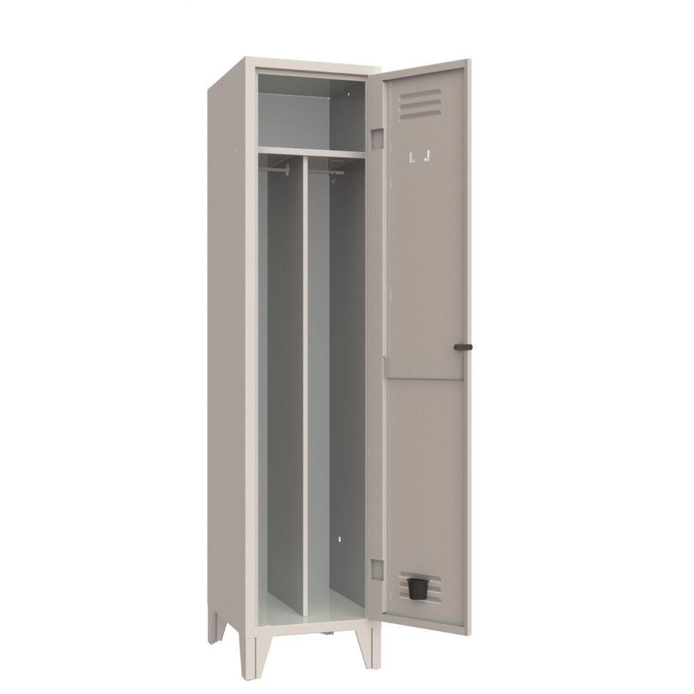 XLOCKERS® - ARMADIO SPOGLIATOIO METALLICO IN ACCIAIO #1 POSTO CON DIVISORIO PROFONDITÀ 50CM