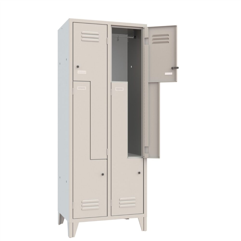 XLOCKERS® - ARMADIO SPOGLIATOIO METALLICO IN ACCIAIO #4 POSTI MULTISPAZIO PROFONDITÀ 50CM - immagine 6