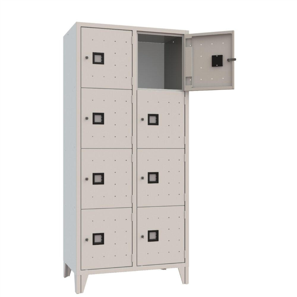 XLOCKERS® - ARMADIO CASELLARIO METALLICO IN ACCIAIO #8 POSTI DI DESIGN