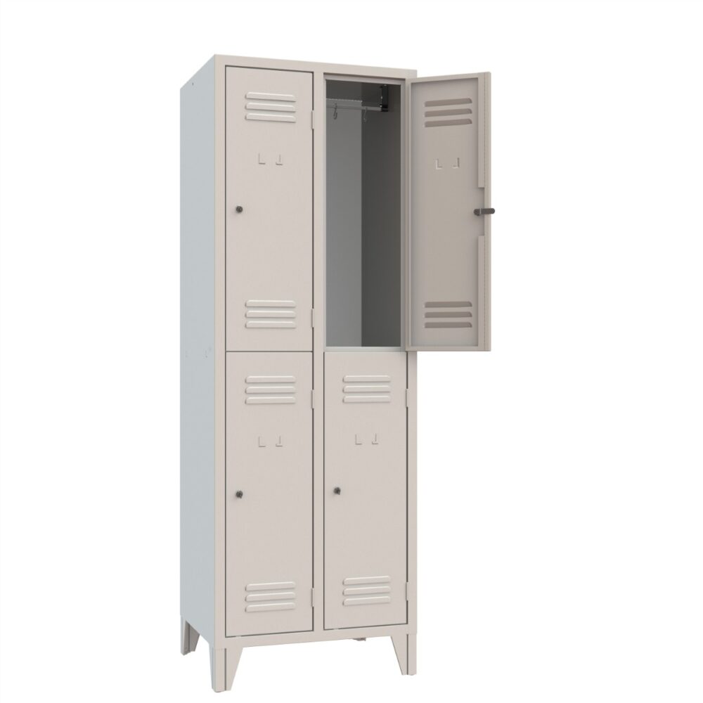 XLOCKERS® - ARMADIO SPOGLIATOIO METALLICO IN ACCIAIO #4 POSTI SOVRAPPOSTO