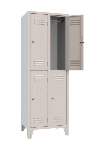 XLOCKERS® - ARMADIO SPOGLIATOIO METALLICO IN ACCIAIO #4 POSTI SOVRAPPOSTO