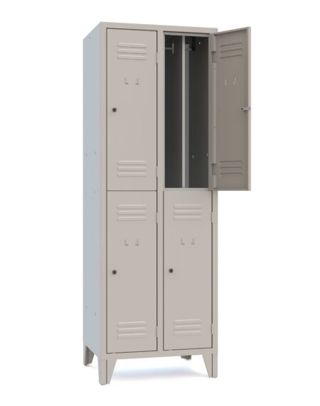 XLOCKERS® - ARMADIO SPOGLIATOIO METALLICO IN ACCIAIO #4 POSTI SOVRAPPOSTI CON DIVISORIO