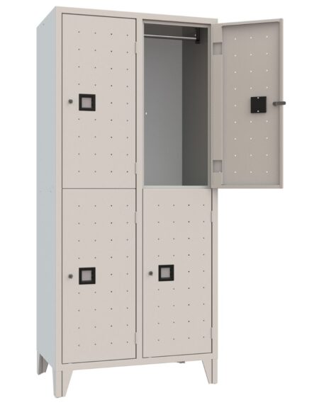 XLOCKERS® - ARMADIO SPOGLIATOIO METALLICO IN ACCIAIO #4 POSTI SOVRAPPOSTO DESIGN