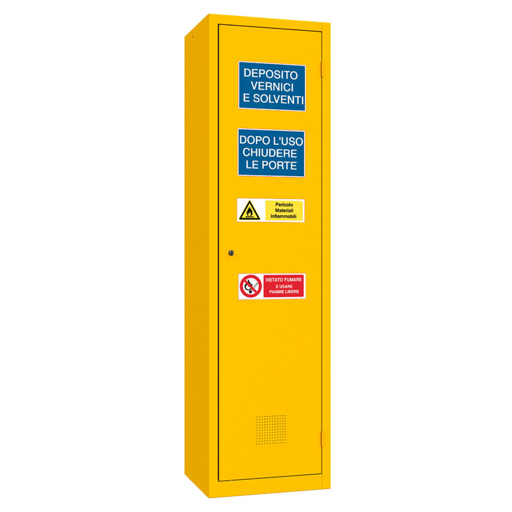 XLOCKERS® - ARMADIO METALLICO IN ACCIAIO PER IL DEPOSITO DI LIQUIDI INFIAMMABILI AD ANTA SINGOLA
