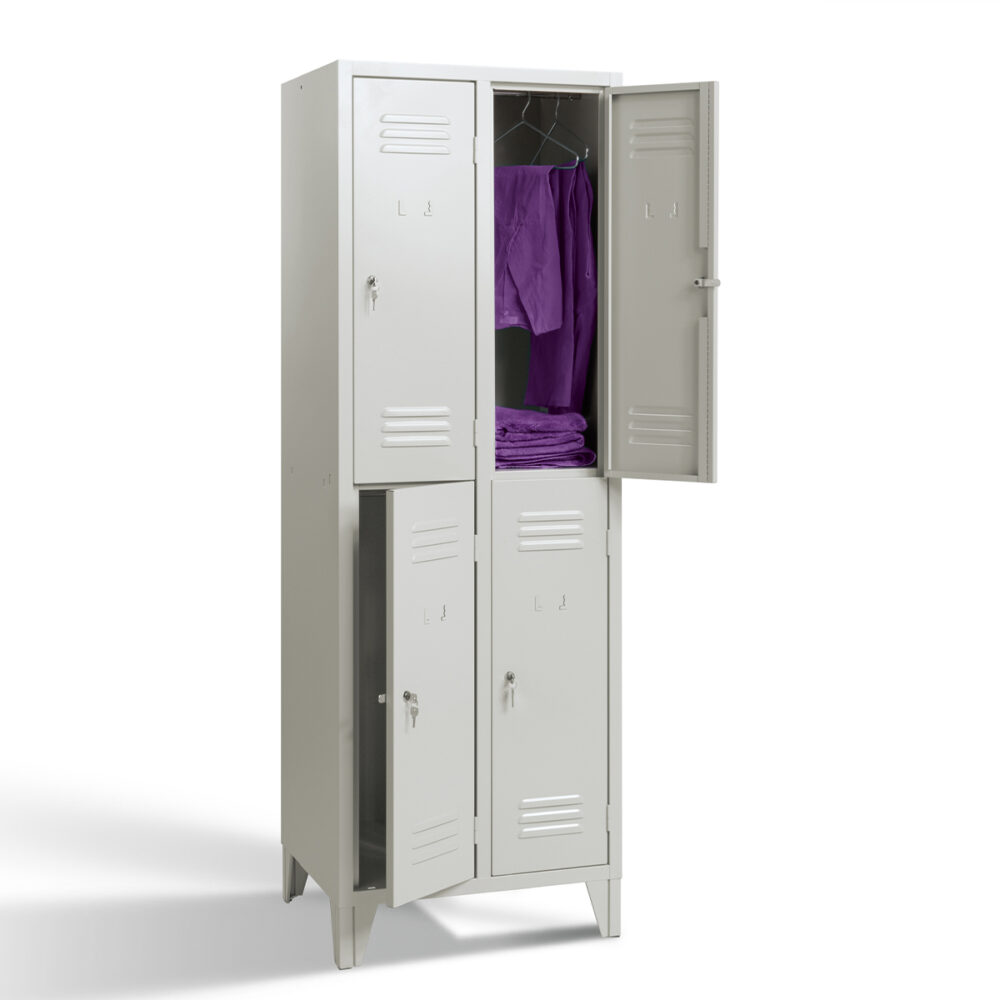 XLOCKERS® - ARMADIO SPOGLIATOIO METALLICO IN ACCIAIO #4 POSTI SOVRAPPOSTO - immagine 5