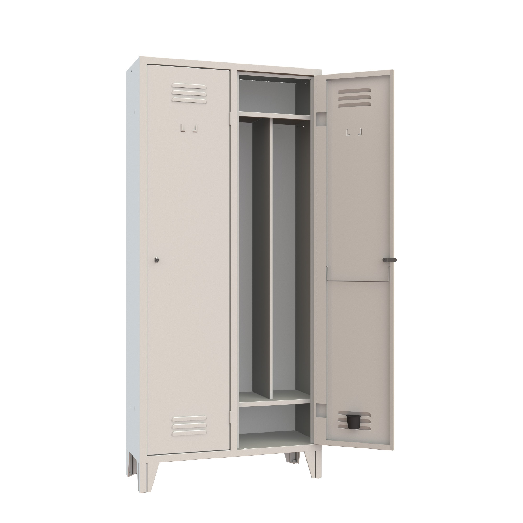 XLOCKERS® - BUNDLE 5 ARMADI SPOGLIATOI METALLIC IN ACCIAIO #2 POSTI CON RIPIANO SUPERIORE, INFERIORE E DIVISIORIO - immagine 2